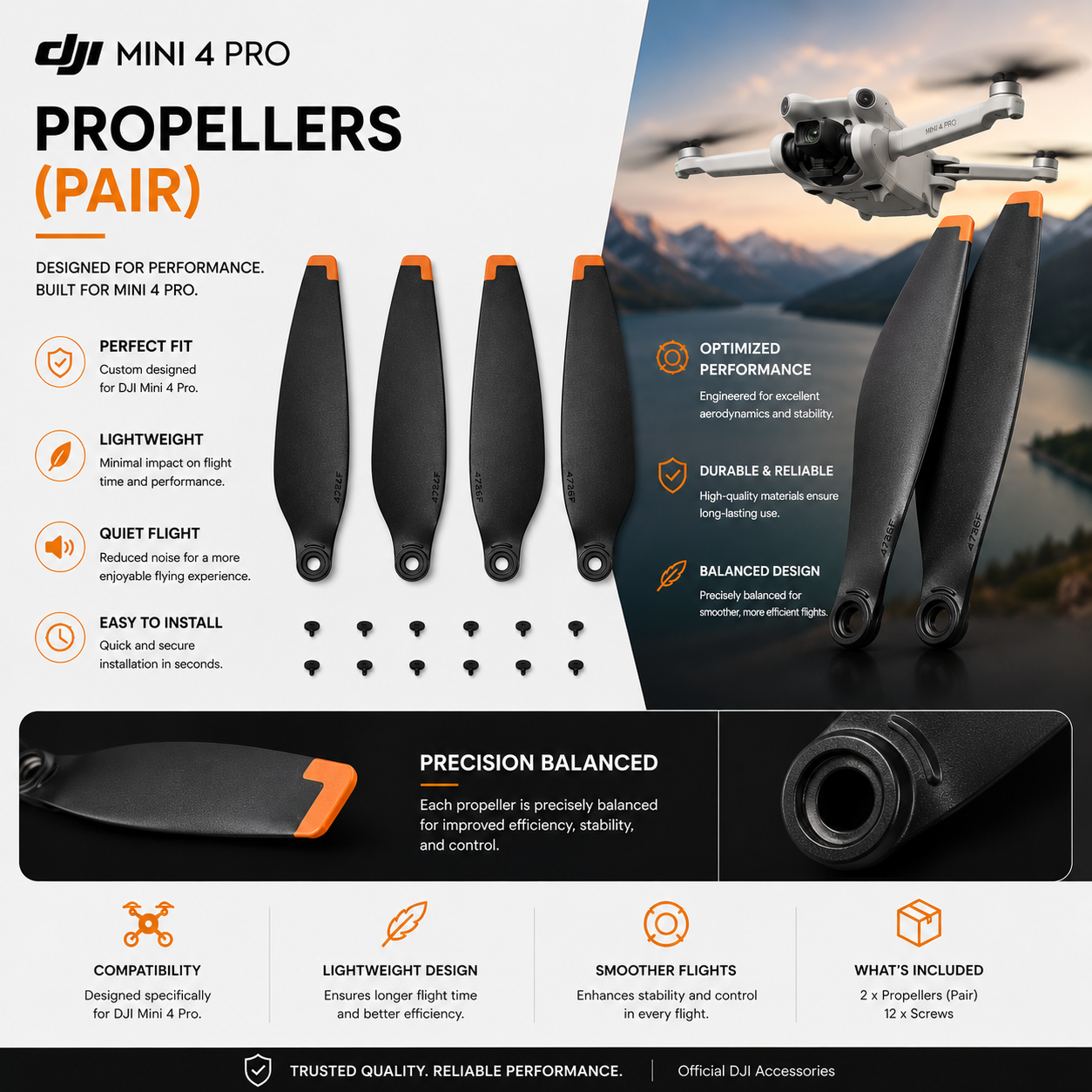 DJI OEM Mini 4 Pro Propellers (Complete Set of 4)