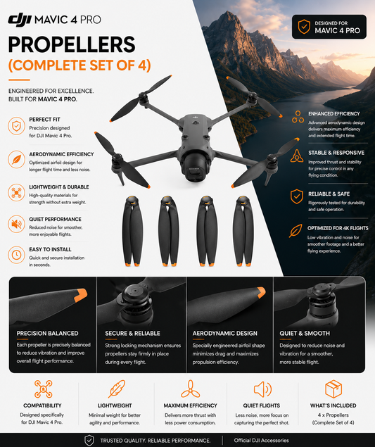 Hélices DJI OEM Mavic 4 Pro (juego completo de 4)